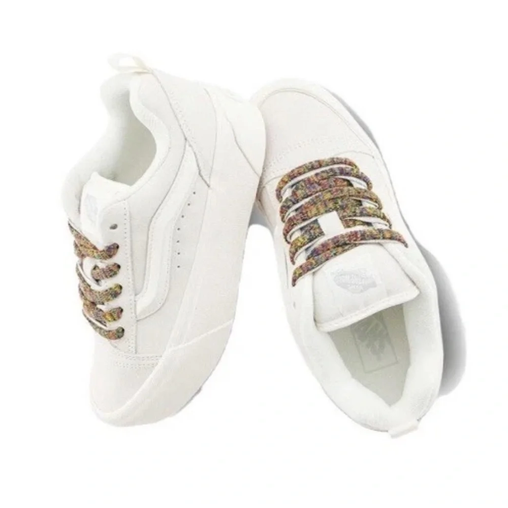 VANS Knu Stack Skate Shoes Lace Up Platform white Puffy Sneakers W 9.5 M 8 NEW - Picture 6 of 13